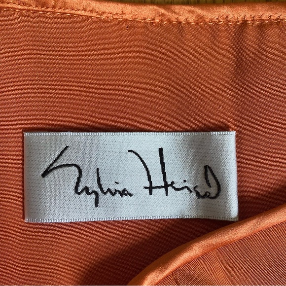 Sylvia Heisel Designer Burnt Orange Silk-Blend Strapless Bustier Top - Picture 6 of 7